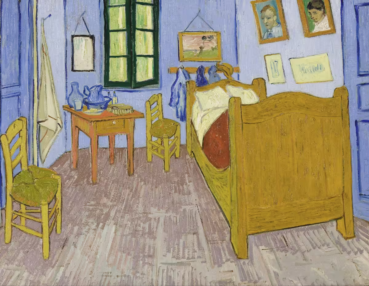 奥赛博物馆 (Musée d’Orsay) 收藏的文森特·梵高 (Vincent van Gogh) 的《梵高在阿尔勒的卧室》 (Van Gogh’s Bedroom in Arles)