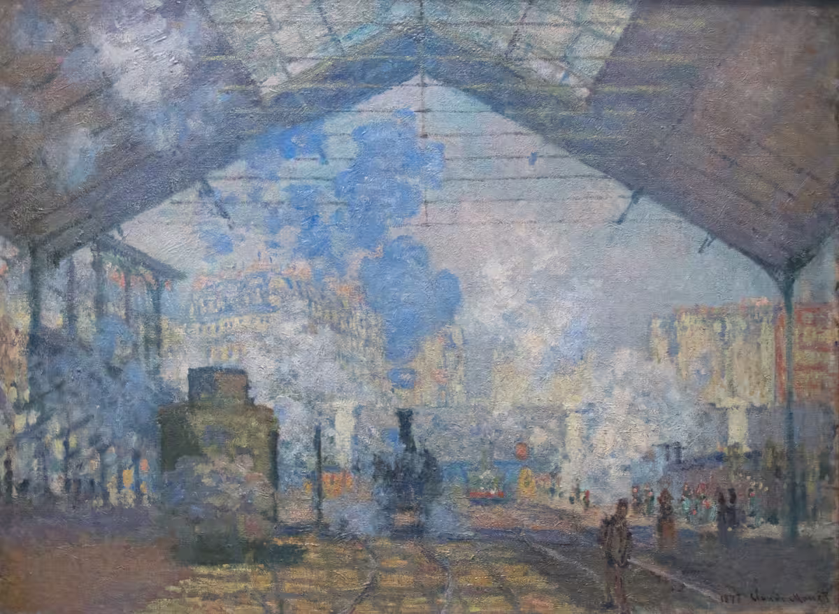 奥赛博物馆 (Musée d’Orsay) 收藏的克劳德·莫奈 (Édouard Manet) 的《圣拉扎尔车站》 (La Gare Saint-Lazare)