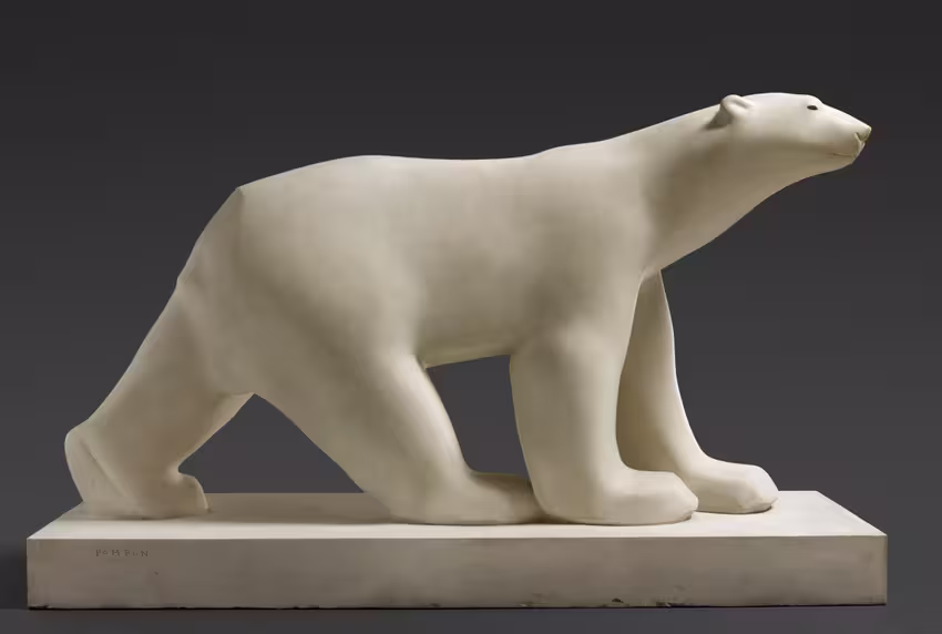 奥赛博物馆 (Musée d’Orsay) 收藏的弗朗索瓦·蓬蓬 (François Pompon) 的《白熊》 (Ours blanc) 雕塑